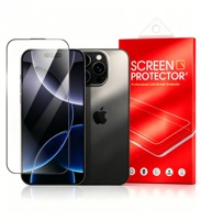 2 in 1 Pelindung Layar Sutra 2.5D 9H Kaca Pelindung Layar untuk iPhone 16E Anti-Spy Anti-Gores Aksesoris Ponsel