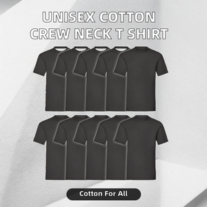 เสื้อยืดคอกลมผ้าฝ้าย 100% สำหรับทุกเพศ ขายส่ง น้ำหนัก 180 กรัม ปักโลโก้ตามสั่ง และสกรีนลายด้วยความร้อน เสื้อลำลองใส่สบายสำหรับฤดูร้อน - Product Image 2