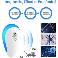 Répulsif Électrique Ultrasonique Extérieur Anti-Moustique, Souris, Serpent et Nuisibles – Pièges Raquette Anti-Moustiques en Plastique