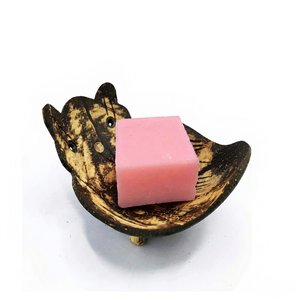 Sustainable Natural <b>Coconut</b> Shell Waterproof Soap Dish Tray Holder Free Engrave Laser Logo/ Customized Design Size Bathroom - Product Image 1