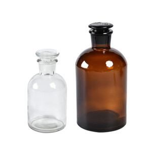 Flacon de laboratoire pharmaceutique en verre transparent et ambré à col étroit, de 30 ml à 1000 ml, avec <span class=keywords><strong>bouchon</strong></span> en verre - Product Image 6