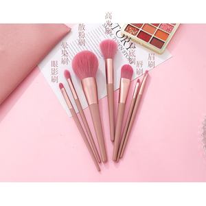 <span class=keywords><strong>Precio</strong></span> barato de alta calidad 7 piezas Juego de <span class=keywords><strong>brochas</strong></span> de maquillaje Rosa Cosméticos sintéticos de primera calidad <span class=keywords><strong>Brochas</strong></span> de maquillaje con bolsa - Product Image 4