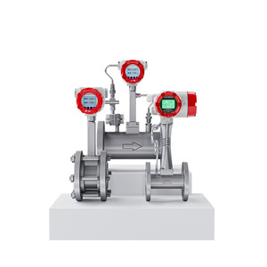 Débitmètre vortex en acier inoxydable à montage sur bride, affichage numérique haute température pour gaz, optimisation énergétique des bâtiments CVC - Product Image 1