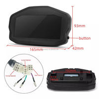 Instrument LCD à écran couleur réglable 1-6 vitesses carburateur EFI voiture universel