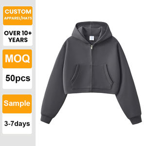 เสื้อฮู้ดดี้แบบสวมหัวมีซิป ผ้าหนา ปักลายตามสั่ง ขายส่ง เสื้อแจ็คเก็ตทรงโอเวอร์ไซส์ พรีเมียม ลายไล่เฉดสี - Product Image 1