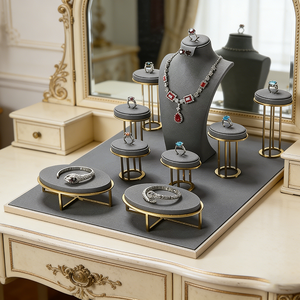 ชุดจัดแสดงเครื่องประดับแบบกำหนดเอง ชุดโชว์เครื่องประดับ ที่วางแหวน ที่แขวนต่างหู สำหรับหน้าต่างร้านค้า - Product Image 6