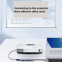 Hub USB3.0 Tipo-C 4K 60Hz PD 60W Metálico Multi-Puerto con Carga y Transferencia de Datos 6 en 1 para Teléfonos Móviles - En Stock