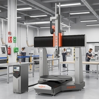 Routeur CNC 5 axes Rongchi ATC avec plateforme de chargement/déchargement pour portes, meubles, sculptures, MDF, bois massif, Syntec CE