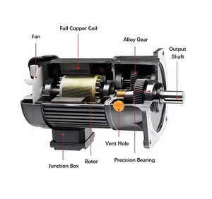 Haute qualité/couple monophasé/triphasé petit moteur à engrenages à courant alternatif 100W 100V ~ 380V 50Hz/60Hz - Product Image 6