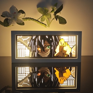 Scatola Luminosa LED 3D Anime Demon Slayer Iguro Obanai, Magazzino USA, Spedizione Immediata, Decorazione con Doppio Occhio Luminoso - Product Image 2