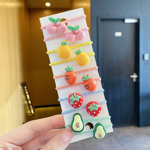 Barato dulce regalo 20 unids/caja bebé niñas bandas de goma accesorios para el cabello conjunto de alta elasticidad Animal frutas niños lazos para el cabello - Product Image 5