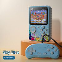 G5 Macaron Console de jeu vidéo portable 8 bits rétro 500-en-1 Mini console classique portable LCD 2.4 pouces avec double lecteur