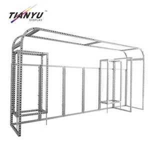 Tianyu TUV CE giấy chứng nhận tái sử dụng khung nhôm Pop Up Triển Lãm Đứng Công cụ miễn phí vải thắp sáng triển lãm thương mại gian hàng