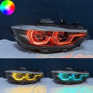 Luz Delantera para Auto J ONE, DRL RGB con Control de Color por Teléfono, para <span class=keywords><strong>BMW</strong></span> Serie 4, M3, M4, F32, F33, F36, F80, F82, F83, 2013-2019, Faro LED - Product Image 2