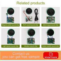 Module sonore MP3 personnalisable à capteur de lumière, puce musicale téléchargeable par USB pour boîte vocale DIY/cartes de vœux