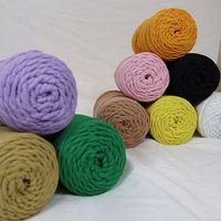 Nouveau Style 100% coton macramé corde 4mm fil coloré tissé à la main pour tricoter à la main teint motif fil fantaisie"
