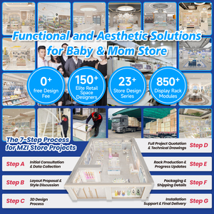 05-ymjys bé cửa hàng hiển thị gỗ thô phong cách tối giản thai sản cửa hàng tủ cho mẹ & bé cửa hàng thiết kế nội thất - Product Image 3