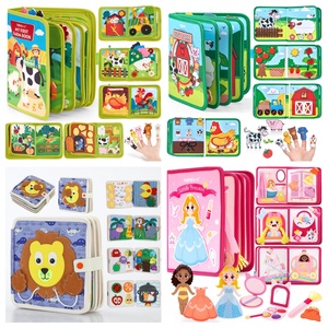 หนังสือกิจกรรมมอนเตสซอรี่สำหรับเด็ก หนังสือผ้าสักหลาด ของเล่นเสริมพัฒนาการ สัตว์เลี้ยงในฟาร์ม หนังสือเงียบๆ สำหรับเด็กวัยเตาะแตะ หนังสือผ้าสักหลาดสำหรับเด็กเล็ก - Product Image 3