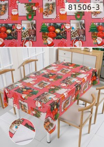 ผ้าปูโต๊ะพีวีซีลายคริสต์มาส พิมพ์ลายด้านหลังด้วยผ้าไม่ถักทอ สำหรับตกแต่งคริสต์มาส - Product Image 4