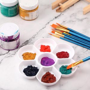 Ensemble de 25 palettes de peinture en plastique, plateau de mélange d'aquarelle, <span class=keywords><strong>palette</strong></span> de peinture acrylique pour enfants, adultes, atelier d'artisanat, utilisation artistique - Product Image 4