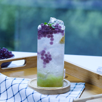 Boba Blueberry Isi Mutiara Buah yang Meletus untuk Bahan Minuman Bubble Tea, Topping Minuman Teh Susu, Produsen