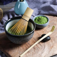 Cuillère à Matcha en Bambou Personnalisable avec Logo, Longue, pour Thé Vert Matcha, Accessoire Japonais Écologique et Compostable