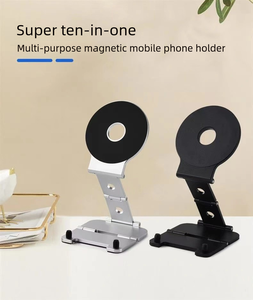 Support de téléphone magnétique multifonctionnel en métal avec poignée antidérapante en silicone pour téléphone, tablette et bureau - Product Image 5