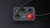 Nuevo diseño de alta calidad, salidas de 4AC, 16A, protección contra el polvo de corriente nominal, carga rápida, 2 TYPE-C, enchufes multifunción USB, enchufes