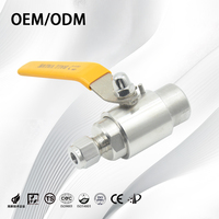 Vanne à boisseau sphérique mini 1/2'' en acier inoxydable SS 304 haute pression pour compresseur d'air - Grande vente