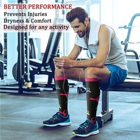 Chaussettes de compression médicale personnalisées OEM 20-30 mmHg, hauteur genou, pour femmes et hommes, anti-humidité, pour avion, course à pied et sport