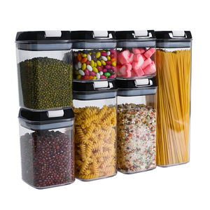 Transparent Hot Sale Whole Grain Storage Box Kitchen 7-piece Set Food Containers Plastic Sealed Food Storage Container Set