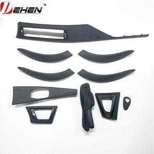 قطع داخلية من ألياف الكربون الحقيقية لسيارة BMW M2 F87 M2C موديلات 2014-2021، غطاء زخرفي للوحة القيادة من الألكانتارا، 10 قطع - Product Image 2
