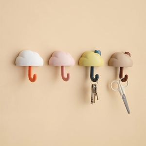 Packed Creative Adhesive Plastic Decorative Coat <b>Hooks</b> Cloud Shape Door <b>Hook</b> - Product Image 2