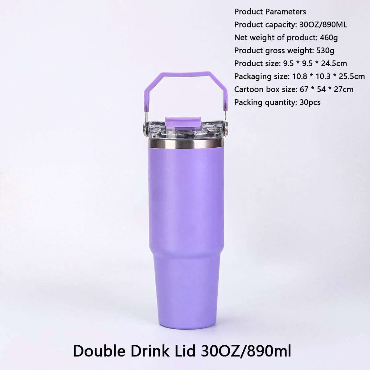 Purple dual drink lid