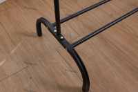 Porte-vêtements en métal, porte-vêtements portable à tige unique pour suspendre les vêtements, porte-vêtements pour chambre à coucher, balcon 43,31 pouces, noir