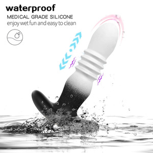 Tapón Anal Telescópico Vibrador de Silicona con Control Remoto por APP, Degradado Negro y Blanco, para Hombres, Uso Gay, Juguetes Sexuales al por Mayor - Product Image 4
