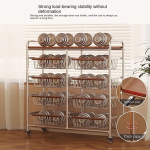 Étagère <span class=keywords><strong>de</strong></span> rangement multifonctionnelle à 5 niveaux en acier antique, panier amovible pour fruits et légumes, pour cuisine, salle <span class=keywords><strong>de</strong></span> bain, salon - Product Image 5
