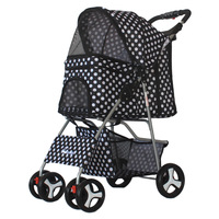 Vente flash : poussette pour chien 2 en 1, grande taille, pliable, en tissu, pour deux animaux