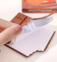 Mini-carnets fantaisie 9x10cm en papier et carton gaufré auto-adhésif, parfum chocolat, mignons et amusants pour la rentrée scolaire
