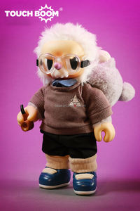 Rebel Albert Einstein 35cm手作りぬいぐるみ天才マッドマンシリーズ磁気マスクひげパイプバックパックグラスボバティー - Product Image 6