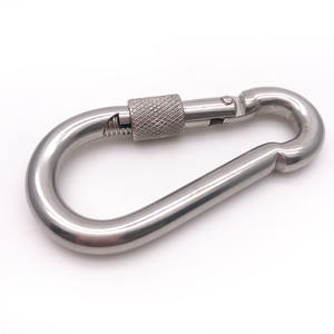 BT-245S M4 ~ M12 304 Prata Aço Inoxidável Bloqueio Anel de Segurança Escalada ao ar livre Snap <span class=keywords><strong>Hook</strong></span> Mosquetão Primavera Mousqueton - Product Image 4