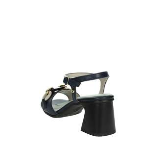 Sandales à talons pour femmes Donna <span class=keywords><strong>Serena</strong></span>, bleu marine, cuir, bride à la cheville, talon bloc - Product Image 2