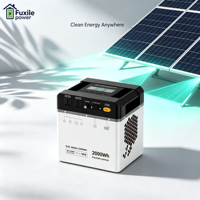 Station d'alimentation portable de 2000 Wh avec fonction UPS à onde sinusoïdale pure de 1000 W pour camping-car, camping et système solaire hors réseau