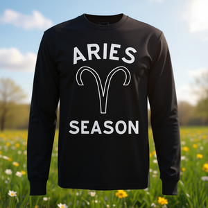 T-shirt à manches longues avec signe du zodiaque saison des Berziers, astrologie, anniversaire d'avril - Product Image 3