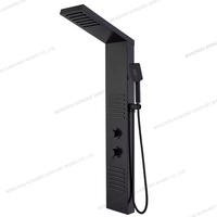 Système de robinet de tour de panneau de douche thermostatique moderne en acier inoxydable Design dissimulé Chrome poli Équipement de salle de bain Hôtels