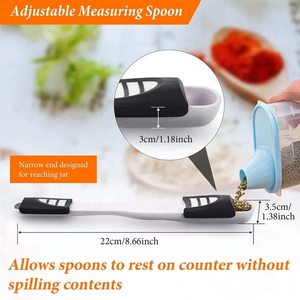 Cuillère à mesurer réglable, cuillère à mesurer multi-étals pour la cuisson, la cuisine, les grains de café, le sucre, le <span class=keywords><strong>sel</strong></span>, la poudre - Product Image 3