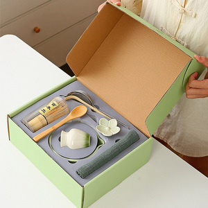 OEM personalizado 8 piezas personalizado mate rosa de cerámica Spouted Bowl Matcha <span class=keywords><strong>Set</strong></span> Rituales Precio de fábrica - Product Image 4