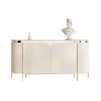 Gabinete de almacenamiento minimalista moderno nórdico, luz de lujo, puerta de entrada, aparador, tablero de roca, muebles sencillos para el hogar, madera