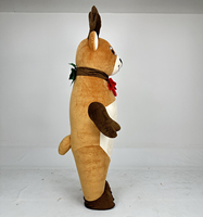 Vente flash - Costume de mascotte gonflable personnalisé Happy Sky unisexe pour adultes - Cerf, renne, élan - Idéal pour le Mardi Gras/Carnaval