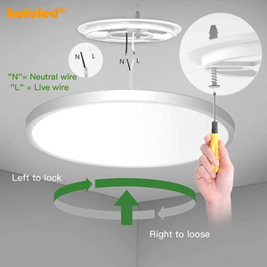 Lámpara <span class=keywords><strong>LED</strong></span> de Techo Ultrafina Moderna para Dormitorio, con Control Remoto y Atenuación, de Superficie - Product Image 2